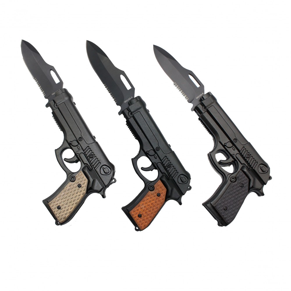 Eagle Wood Handle Drop Point Tactical Spring Assisted Opening Knife